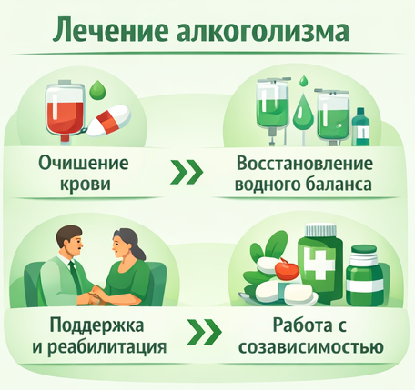 лечение алкоголизма в Туапсе этапы